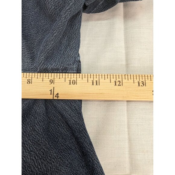 Lee Platinum Label Women Naturally Slimming Straight Wide Leg Blue Jeans Sz 12 M - Picture 9 of 12